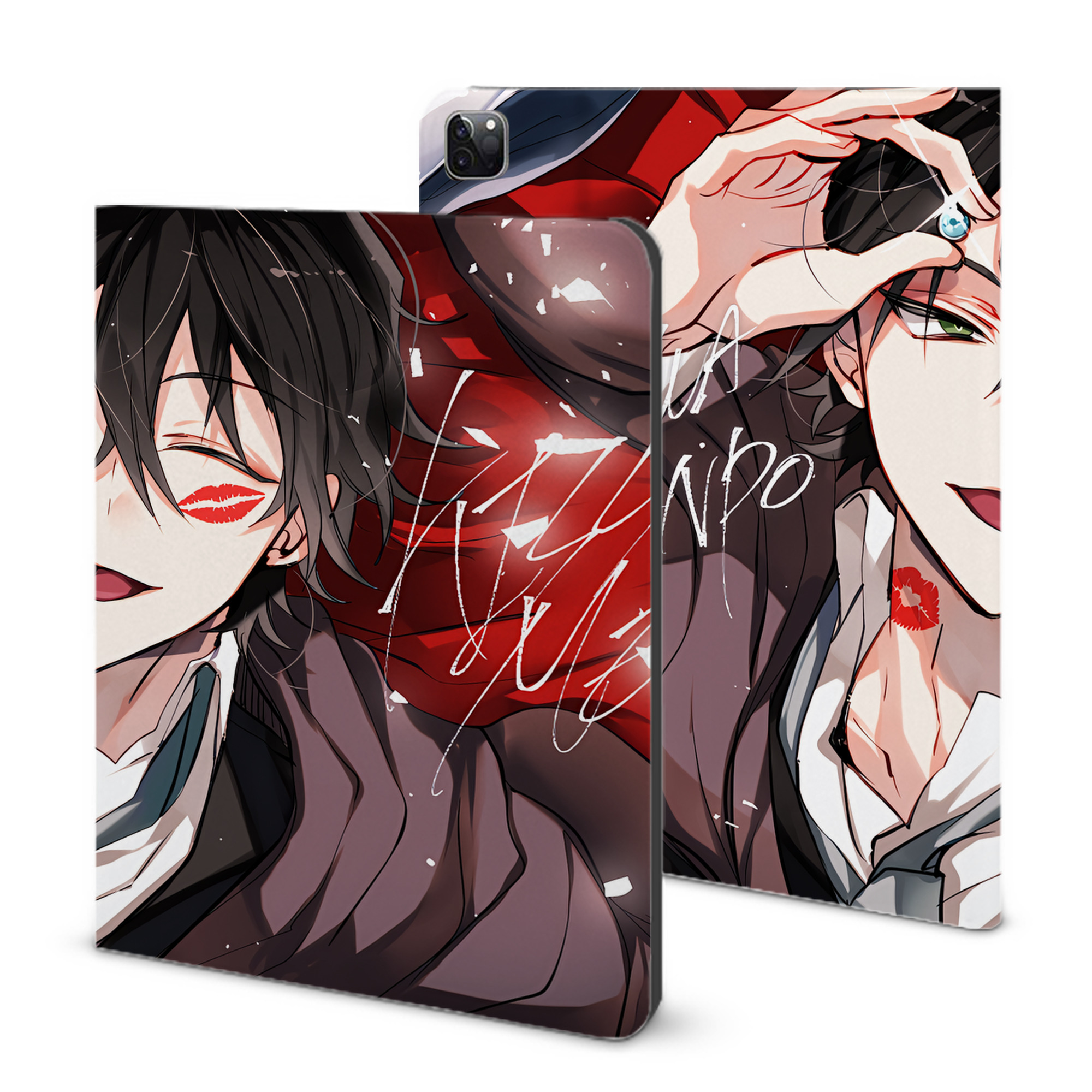 （画像用） 文豪ストレイドッグス Bungo Stray Dogs IPad ケース ブック型 PUレザー TPU 耐衝撃 軽量 薄型 ペン収納なし 全面保護 IPad 各モデル対応